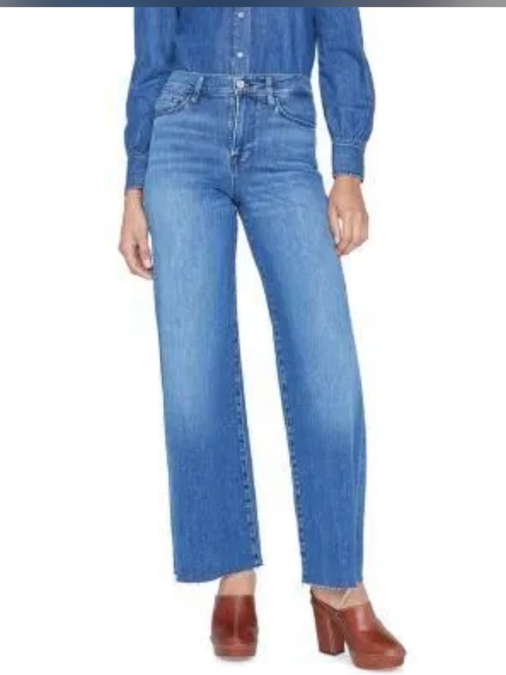 Frame Denim Dark Blue wide leg  Jeans high rise size 25